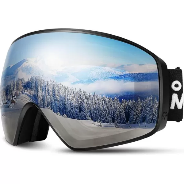 OutdoorMaster Ski Goggles Horizon  Snowboard Goggles with Ultra View Frameless Interchangeable Magnetic LensVlt 10  Blue Mountain