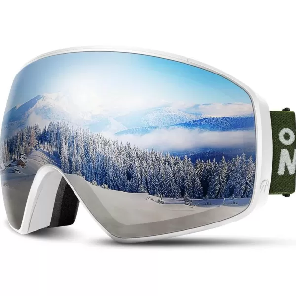 OutdoorMaster Ski Goggles Horizon  Snowboard Goggles with Ultra View Frameless Interchangeable Magnetic LensVlt 10  Deep Green