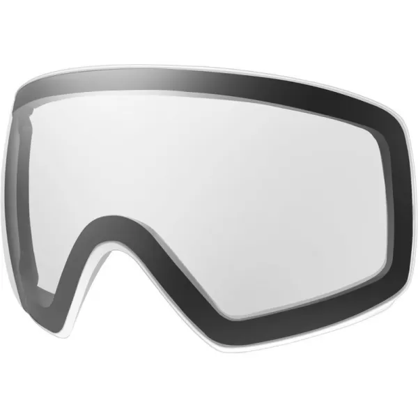 OutdoorMaster Ski Goggles Horizon  Snowboard Goggles with Ultra View Frameless Interchangeable Magnetic LensWhiteframe Clearlens Vlt 99