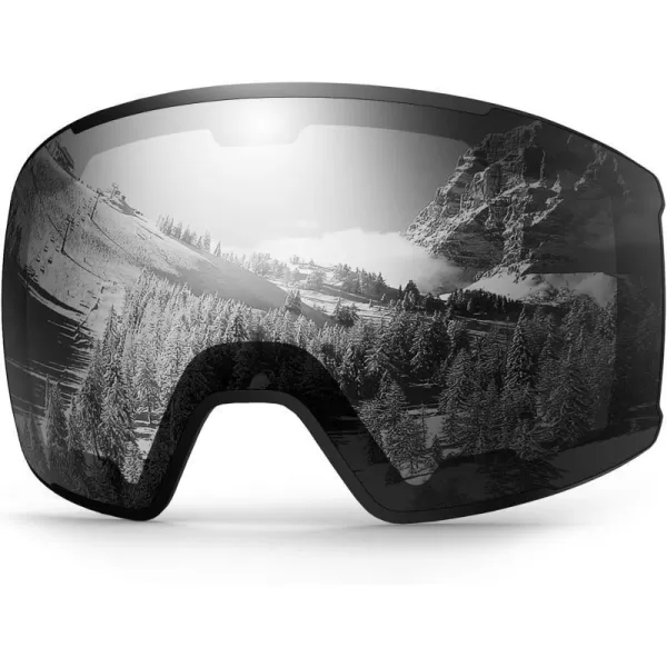 OutdoorMaster Ski Goggles Magnetic Lens  OTG Snowboard Goggles for Men Women ampYouth 100 UV Protection Snow GogglesLensblvlt 20 Grey