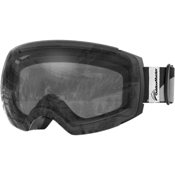 OutdoorMaster Ski Goggles PRO  Frameless Interchangeable Lens 100 UV400 Protection Snow Goggles for Men amp WomenBlackframe Clearlens Vlt99