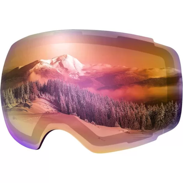 OutdoorMaster Ski Goggles PRO Replacement Lens  20 ChoicesVlt 45 Fuchsia