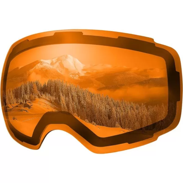 OutdoorMaster Ski Goggles PRO Replacement Lens  20 ChoicesVlt 45 Orange