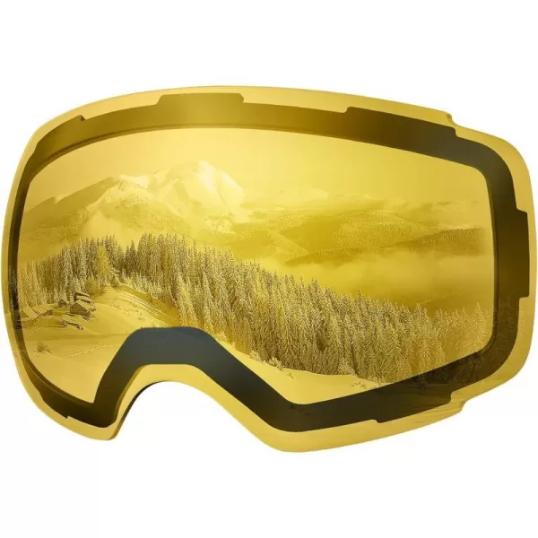 OutdoorMaster Ski Goggles PRO Replacement Lens  20 ChoicesVlt 75 Yellow  Polarized