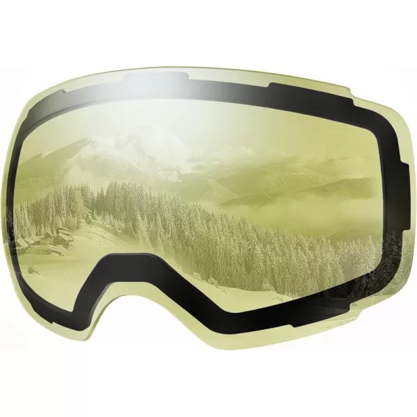 OutdoorMaster Ski Goggles PRO Replacement Lens  20 ChoicesVlt 91 Yellow