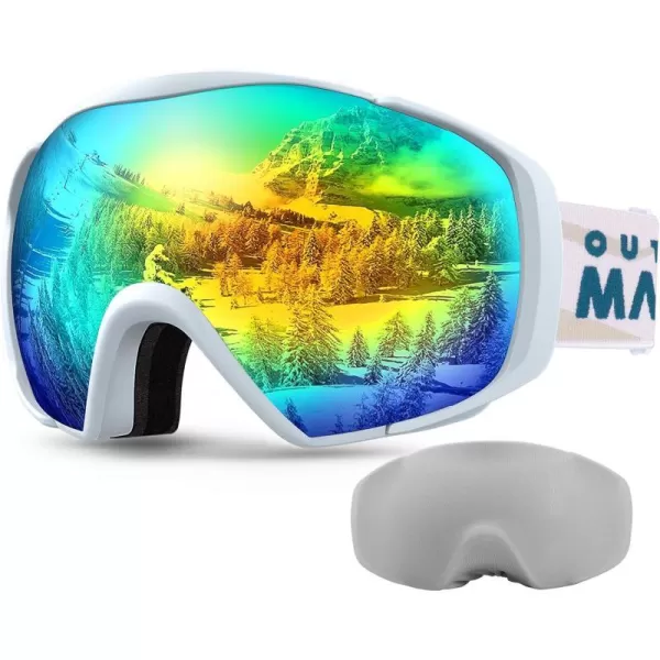 OutdoorMaster Ski Goggles with Cover Snowboard Snow Goggles OTG AntiFog for Men WomenVlt 112