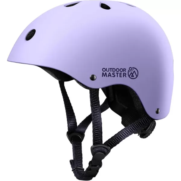 OutdoorMaster Youth ampamp Kids Bike Helmet  Adjustable MultiSports Skateboard Helmet with Removable Liners for Balance Bike Toddler Scooter One Wheel HoverboardPurple