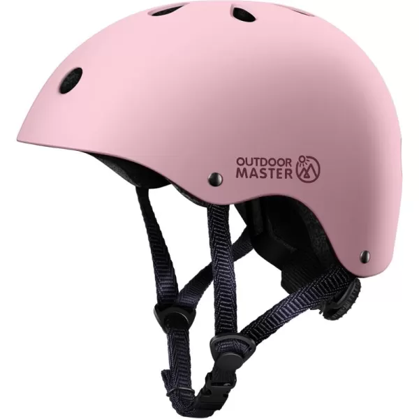 OutdoorMaster Youth ampamp Kids Bike Helmet  Adjustable MultiSports Skateboard Helmet with Removable Liners for Balance Bike Toddler Scooter One Wheel HoverboardPink