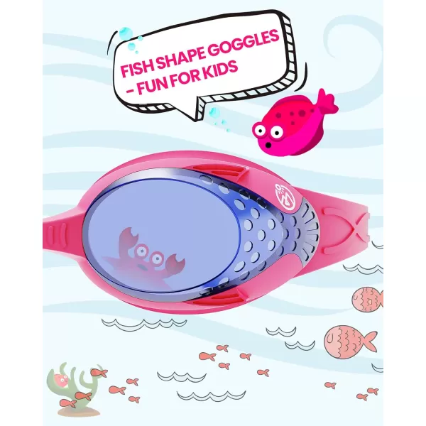OutdoorMaster Kids Swim Goggles 2 Pack  Quick Adjustable Strap Swimming Goggles for Kids  A2 Packblue Pink