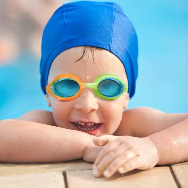 OutdoorMaster Kids Swim Goggles 2 Pack  Quick Adjustable Strap Swimming Goggles for Kids  A2 Packd