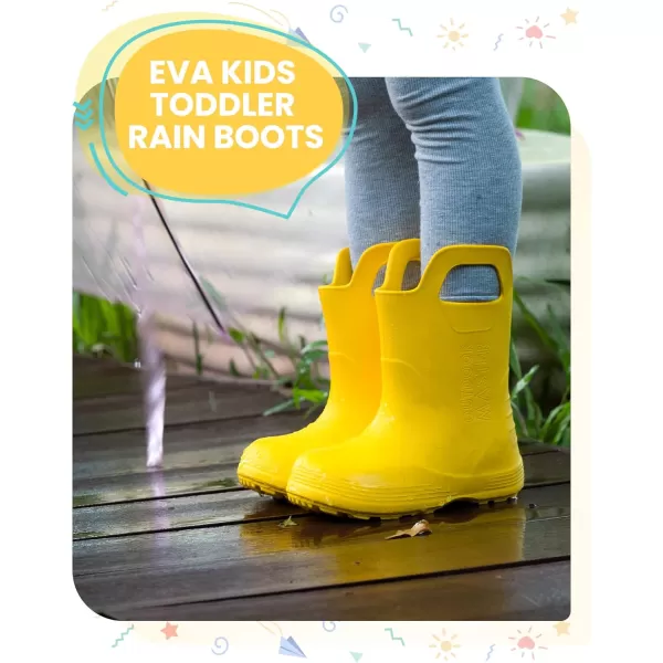 OutdoorMaster Kids Toddler Rain Boots Lightweight Easy to Clean for Boys Girls