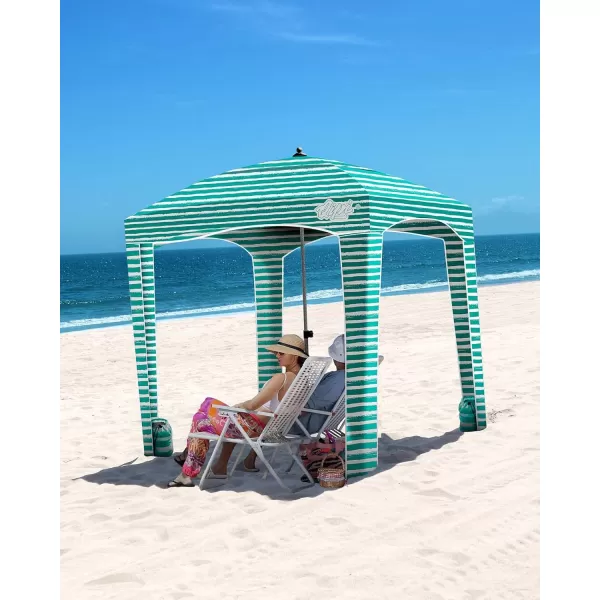 Qipi Beach Cabana  Easy to Set Up Canopy Waterproof Portable 6 x 6 Beach Shelter Included Side Wall Shade with UPF 50 UV Protection Ultimate Sun Umbrella  for Kids Family ampamp FriendsJervis Bay