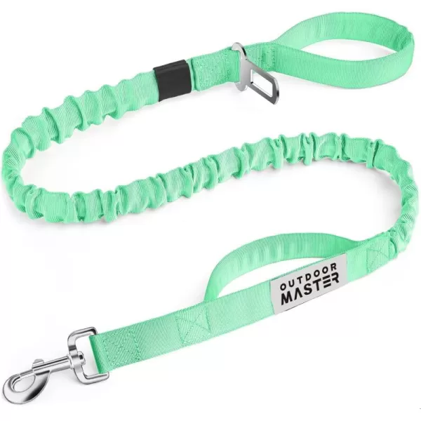 OutdoorMaster Bungee Dog Leash Heavy Duty Dog Leash with Shock Absorption 2 Padded Handles Training Leash Improved Dog Safety and Comfort Tan 4 FTMint Green