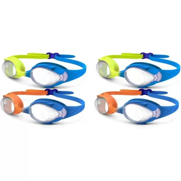 OutdoorMaster Kids Swim Goggles 2 Pack  Quick Adjustable Strap Swimming Goggles for Kids  A2 Packf