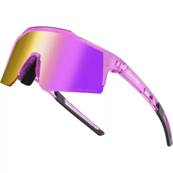 OutdoorMaster Hawk Kids Polarized Sunglasses Kids Baseball Sunglasses with UV Protection for Girls ampamp Boys 614Purple Framerevo Purple