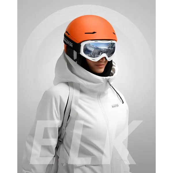 imageOutdoorMaster ELK MIPS Ski Helmet  Snow Sport Helmet Snowboard Helmet for Men Women ampamp YouthMatte Orange