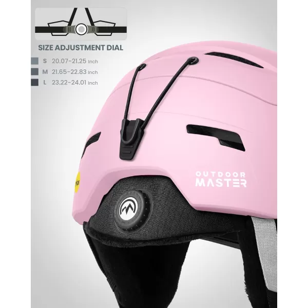 imageOutdoorMaster ELK MIPS Ski Helmet  Snow Sport Helmet Snowboard Helmet for Men Women ampamp YouthMatte Pink