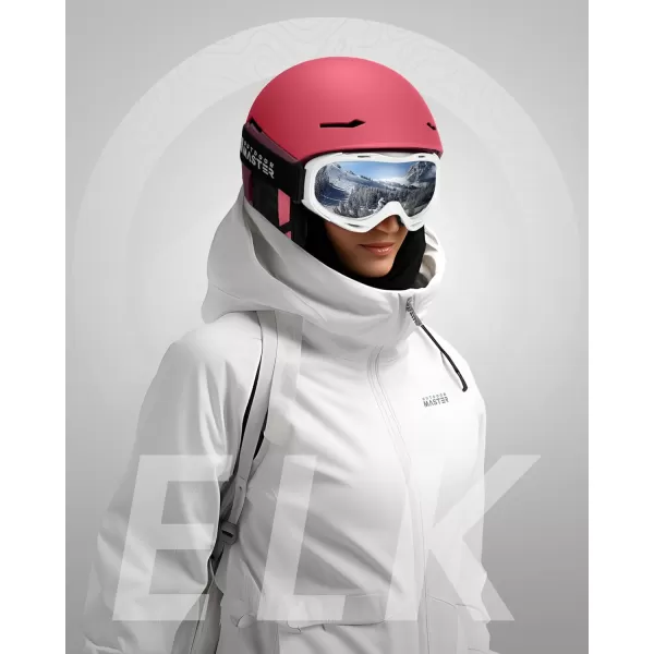 imageOutdoorMaster ELK MIPS Ski Helmet  Snow Sport Helmet Snowboard Helmet for Men Women ampamp YouthMatte Rose