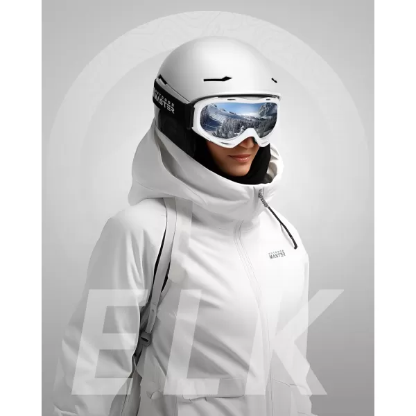 imageOutdoorMaster ELK MIPS Ski Helmet  Snow Sport Helmet Snowboard Helmet for Men Women ampamp YouthPearly white