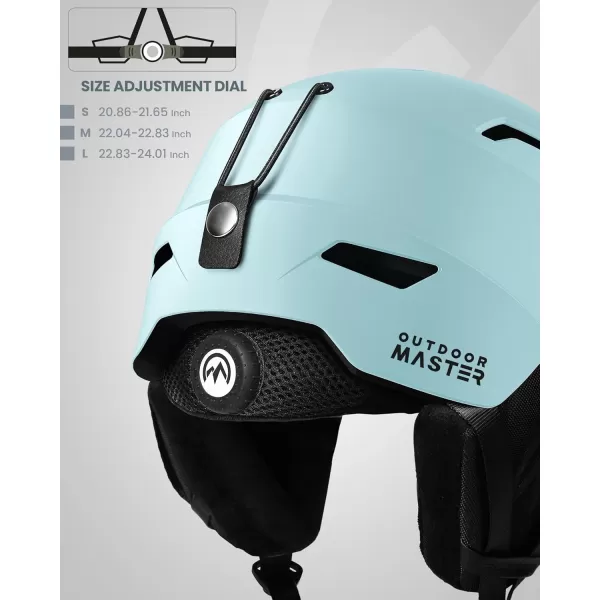 imageOutdoorMaster Ski Helmet SetSnowboard Helmet with Goggles for Adults  Durable PC Shell Protective EPS Foam ampamp 10 Cooling Vents Snow Helmets for Men Women ampamp YouthMatte Mint