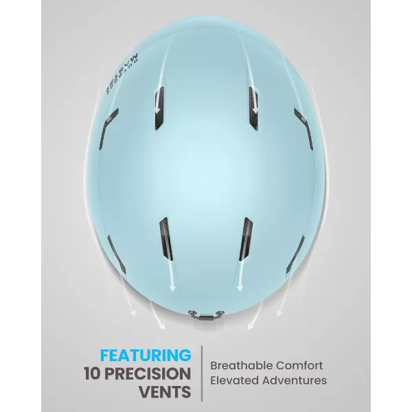 imageOutdoorMaster Ski Helmet SetSnowboard Helmet with Goggles for Adults  Durable PC Shell Protective EPS Foam ampamp 10 Cooling Vents Snow Helmets for Men Women ampamp YouthMatte Mint