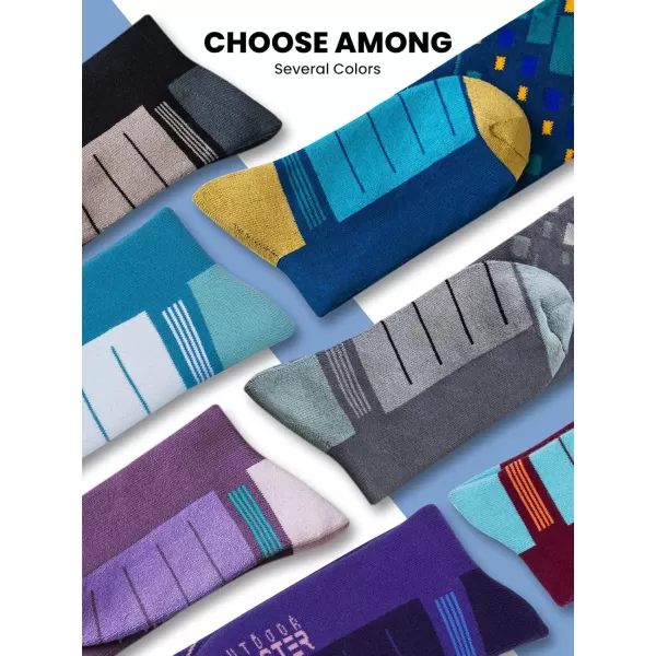 imageOutdoorMaster Unisex Ski SocksSkiing and Snowboarding Socks for Men ampamp Women with Over the Calf DesignNonSlip CuffBlackgrayblue