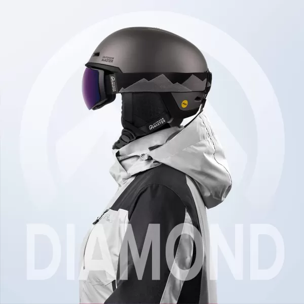 imageOutdoorMaster Diamond MIPS Ski Helmet  Snow Sport Helmet Snowboard Helmet for Men Women ampamp YouthBlack Silver