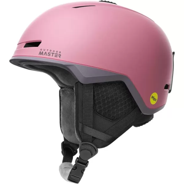 imageOutdoorMaster MIPS Ski Helmet Snowboard Helmet for Men Women ampamp Youth Snow Helmet with 8 Adjustable Vents PC Shell ampamp EPS Foam Snowboarding Helmet Dial Fit Snow Sport Helmet Certified Skiing HelmetMatte Pink