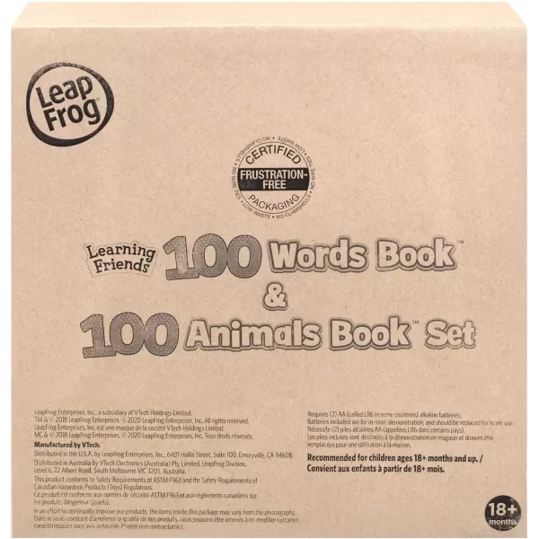 LeapFrog 100 Words and 100 Animals Book Set Frustration Free PackagingLeapFrog 100 Words and 100 Animals Book Set Frustration Free Packaging