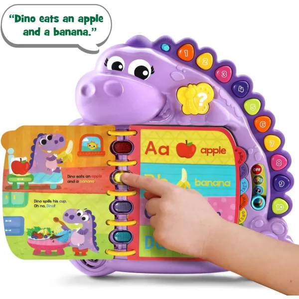 LeapFrog Dinos Delightful Day Alphabet Book GreenPurple