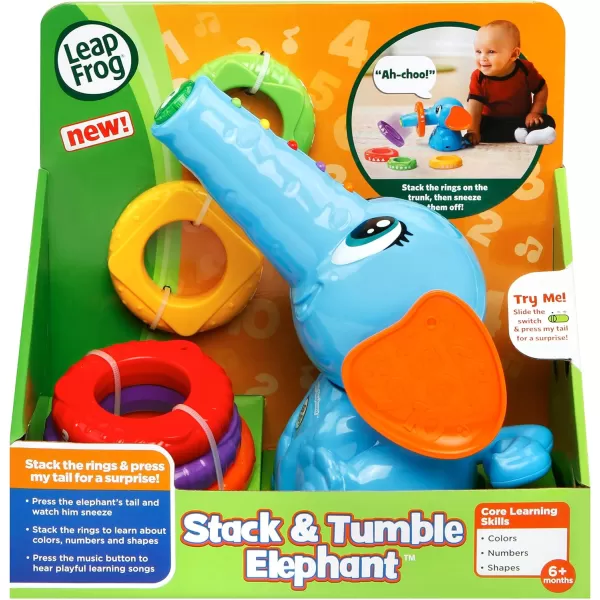 LeapFrog Stack and Tumble Elephant Amazon Exclusive Purple 6 piecesBlue