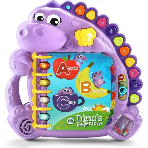 LeapFrog Dinos Delightful Day Alphabet Book GreenPurple