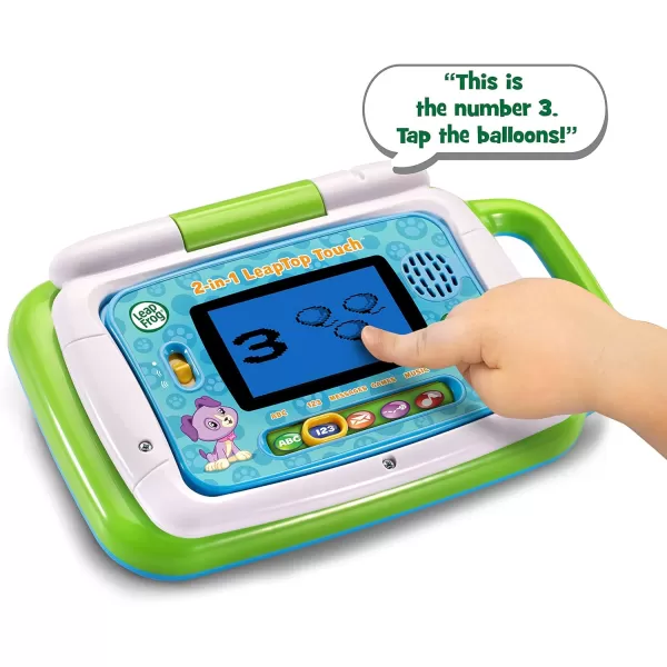 LeapFrog 2in1 Leaptop Touch Frustration Free Packaging PinkGreen FrustrationFree Packaging