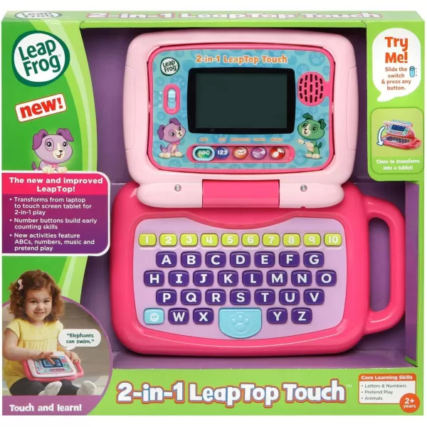 LeapFrog 2in1 Leaptop Touch Frustration Free Packaging PinkPink Standard Packaging