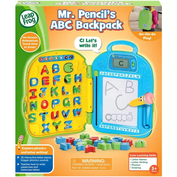 LeapFrog Mr Pencils ABC Backpack Frustration Free Packaging  GreenGreen Standard Packaging