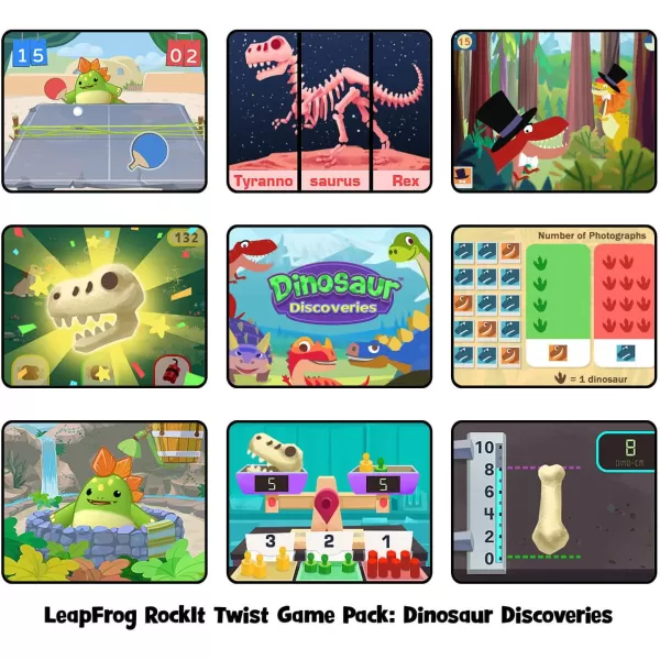 LeapFrog Rockit Twist Handheld Learning Game System Purple and 2Game Pack Cookies Sweet Treats and Dinosaur DiscoveriesPurple