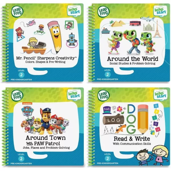 LeapFrog LeapStart PreK 4Pack for 36 yrs includes Mr Pencil Sharpens Creativity Read and Write Around the World Around Town With PAW PatrolLeapFrog LeapStart PreK 4Pack for 36 yrs includes Mr Pencil Sharpens Creativity Read and Write Around the World Around Town With PAW Patrol