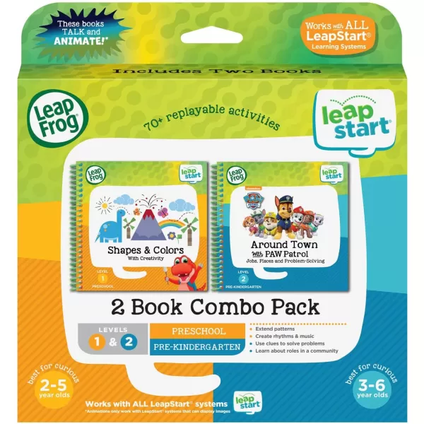 LeapFrog LeapStart 2 Book Combo Pack Shapes amp Colors amp Around Town with PAW PatrolMulticolorLeapFrog LeapStart 2 Book Combo Pack Shapes amp Colors amp Around Town with PAW PatrolMulticolor