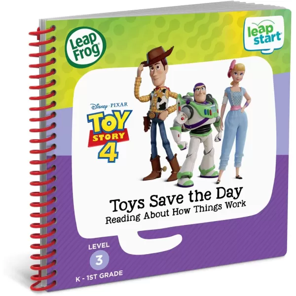 LeapFrog LeapStart Bluey Fun and GamesToy Story 4 Toys Save the Day Level 3 3D