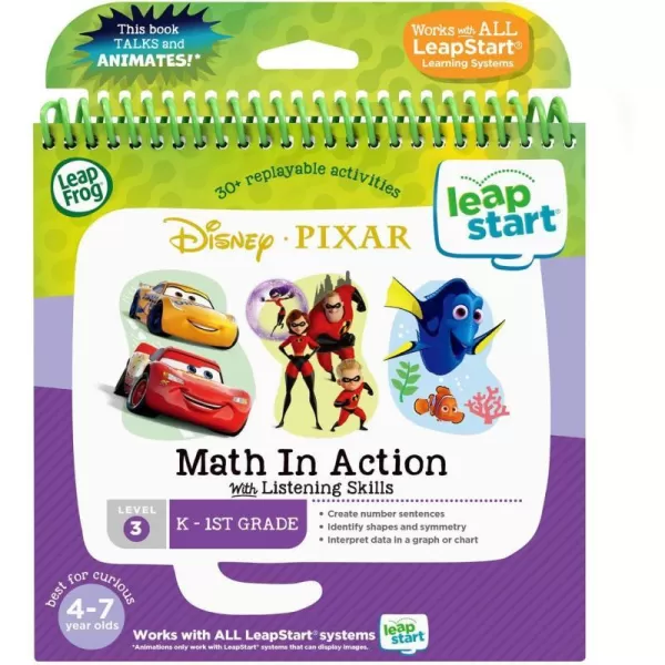 LeapFrog LeapStart Bluey Fun and Games3d Disney Pixar Pals Math in Action  Listening Level 3 3D