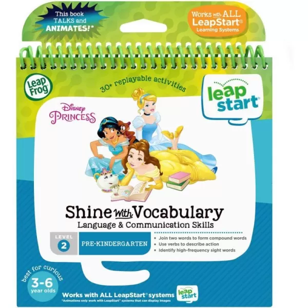 LeapFrog LeapStart Bluey Fun and Games3d Disney Princess Shine With Vocabulary Level 2 3D