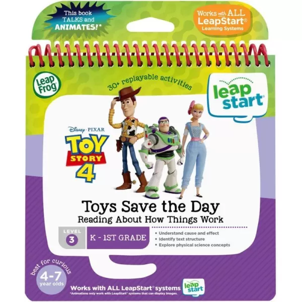 LeapFrog LeapStart Bluey Fun and GamesToy Story 4 Toys Save the Day Level 3 3D