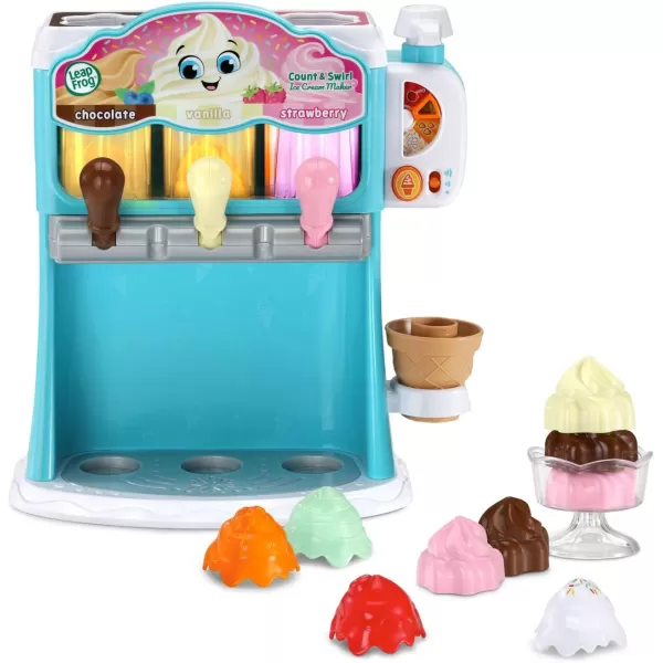 LeapFrog Count and Swirl Ice Cream Maker Playset for Kids Ages 2 Years and up PinkBlue