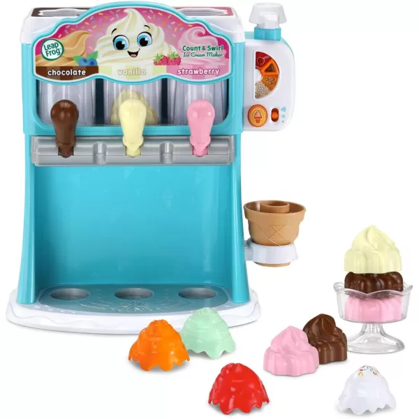 LeapFrog Count and Swirl Ice Cream Maker Playset for Kids Ages 2 Years and up PinkBlue