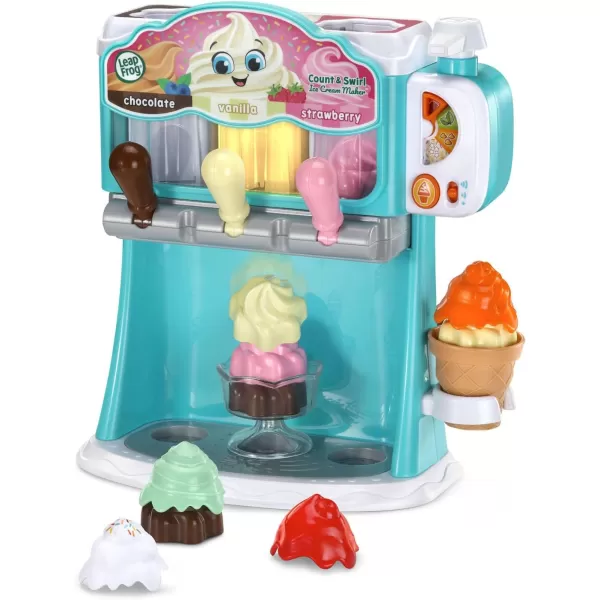 LeapFrog Count and Swirl Ice Cream Maker Playset for Kids Ages 2 Years and up PinkBlue