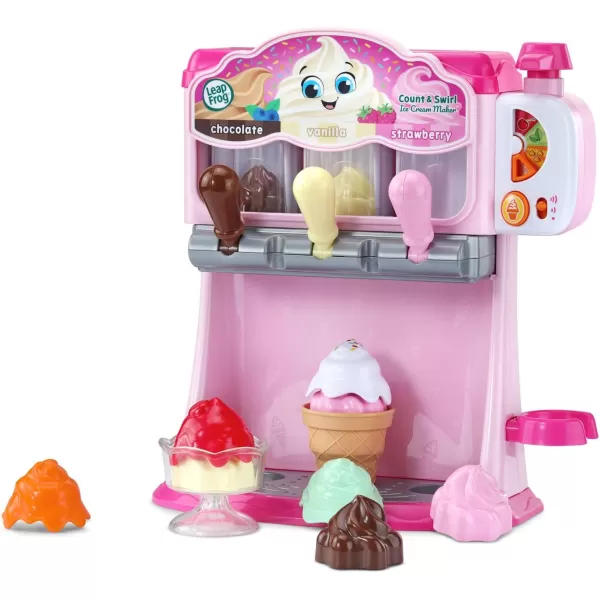 LeapFrog Count and Swirl Ice Cream Maker Playset for Kids Ages 2 Years and up PinkPink