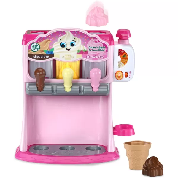 LeapFrog Count and Swirl Ice Cream Maker Playset for Kids Ages 2 Years and up PinkPink