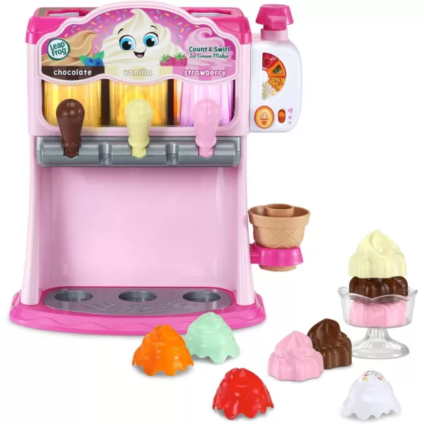 LeapFrog Count and Swirl Ice Cream Maker Playset for Kids Ages 2 Years and up PinkPink