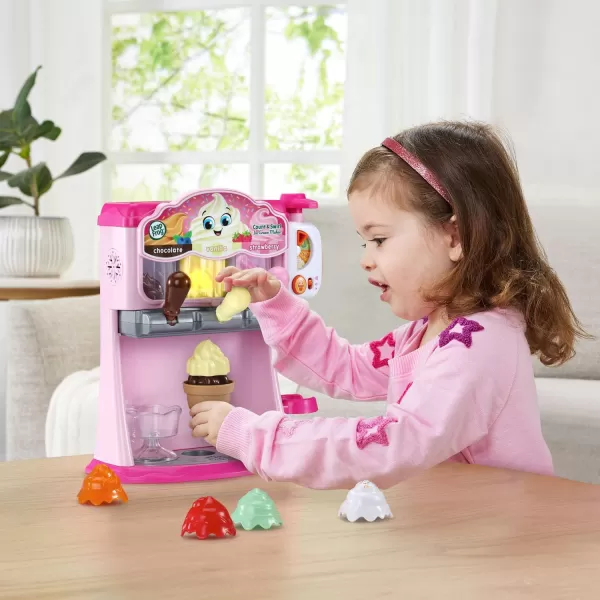 LeapFrog Count and Swirl Ice Cream Maker Playset for Kids Ages 2 Years and up PinkPink