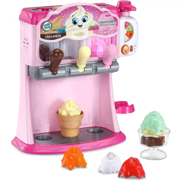 LeapFrog Count and Swirl Ice Cream Maker Playset for Kids Ages 2 Years and up PinkPink